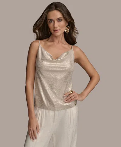 Donna Karan Women's Metallic Sequin Embellished Camisole, Regular & Petite