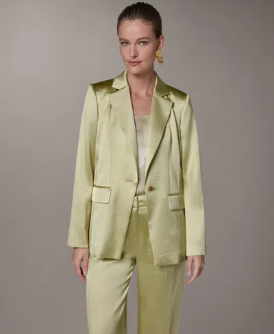 Donna Karan Women's Notch Collar Jacket In Green