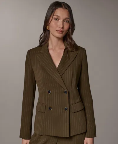 Donna Karan Women's Notch Lapel Collar Blazer In Green