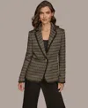 Donna Karan Women's Novelty One Button Jacket In Black