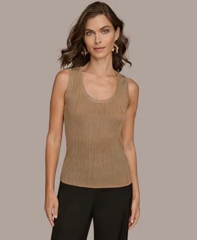 DONNA KARAN WOMEN'S NOVELTY SLEEVELESS SCOOP NECK SWEATER