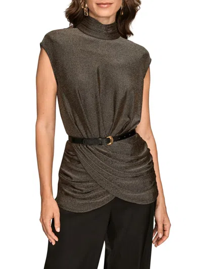 Donna Karan Women's October Draped Belted Top In Multi