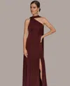 Donna Karan Women's One Shoulder Sleeveless Dress In Burgundy