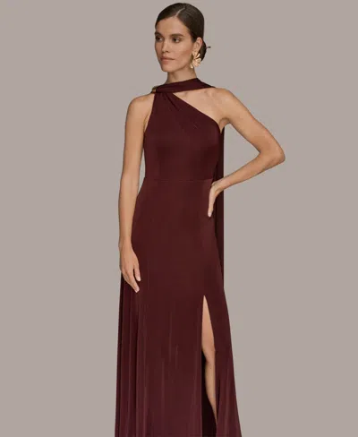 DONNA KARAN WOMEN'S ONE SHOULDER SLEEVELESS DRESS