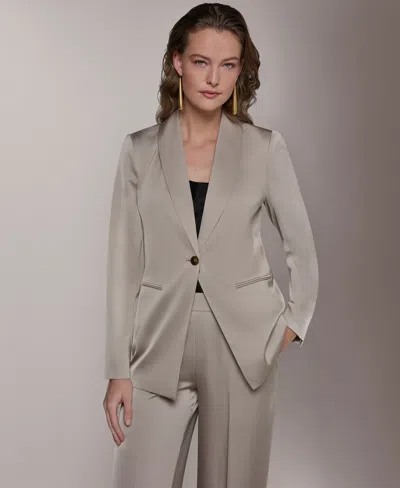 Donna Karan Women's One-button Blazer In Gray
