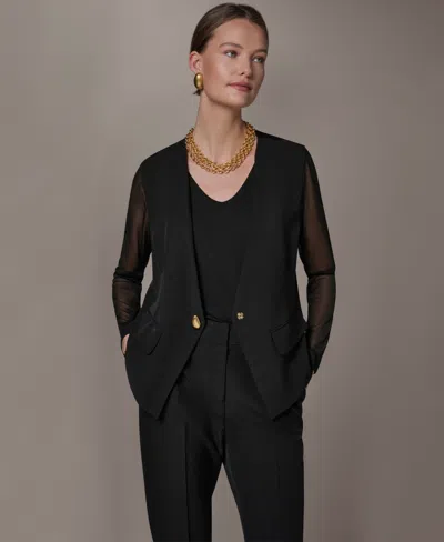 Donna Karan Women's One-button Jacket In Black