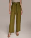 Donna Karan New York Paperbag Waist Straight Leg Pants In Green