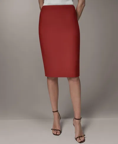 Donna Karan Women's Pencil Midi Skirt In Brown