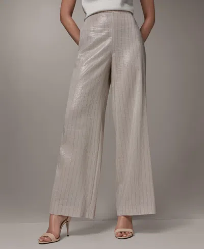 Donna Karan Women's Pinstripe Mid Rise Pants In Gray