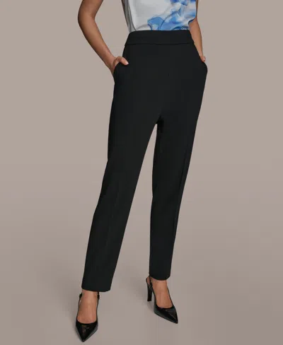 Donna Karan Women's Pleat-front Pants In Black