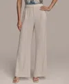 Donna Karan Women's Pleat-front Wide-leg Pants In White