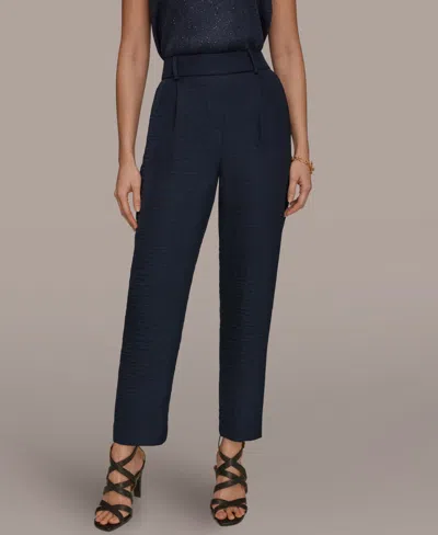 Donna Karan Women's Pleated Straight Pants In Blue
