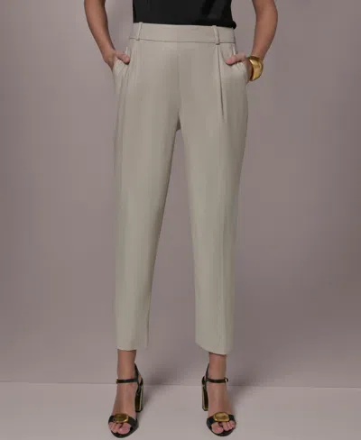 Donna Karan Women's Pleated Straight Pants In Gray