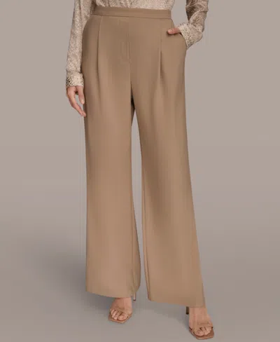 DONNA KARAN WOMEN'S PLEATED WIDE LEG PULL ON PANTS