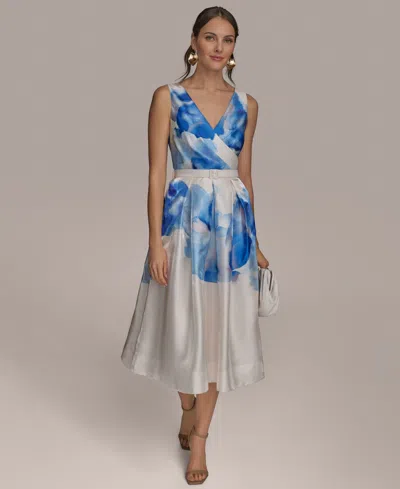 Donna Karan Women's Printed A-line Dress In Cielo Multi