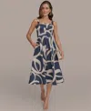 Donna Karan New York Abstract Print A-line Dress