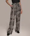 Donna Karan New York Geo Print Wide Leg Pants