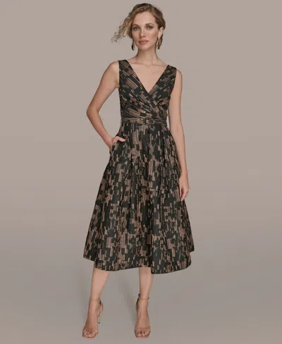 Donna Karan Women's Printed Fit And Flare Dress In Multi