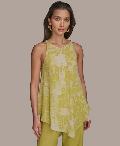 Donna Karan Women's Printed Sleeveless Blouse