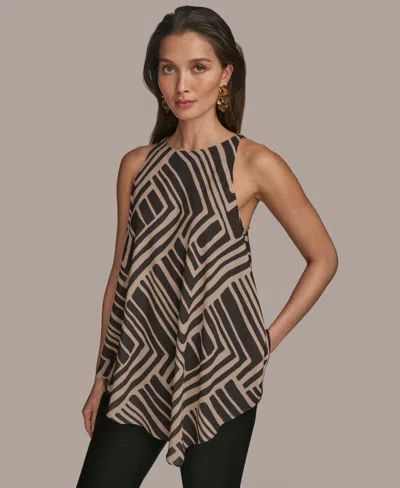 Donna Karan Women's Printed Sleeveless Blouse