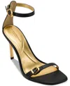 Donna Karan Women's Pryce Buckle Ankle-strap Dress Sandals In Black