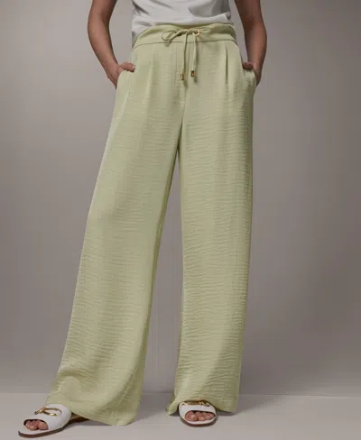Donna Karan Women's Ripple Wide Leg Pants In Green