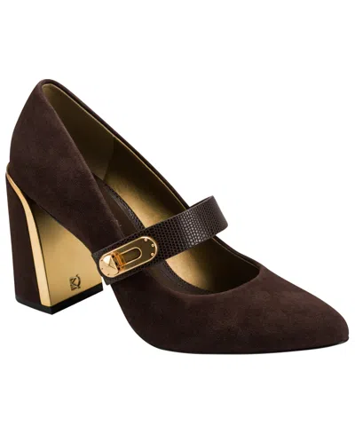Donna Karan New York Rosey Pointed Toe Mary Jane Pump In Brown