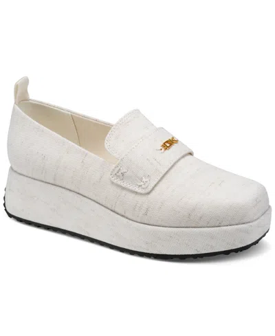 Donna Karan Women's Sable Wedge Loafers In White