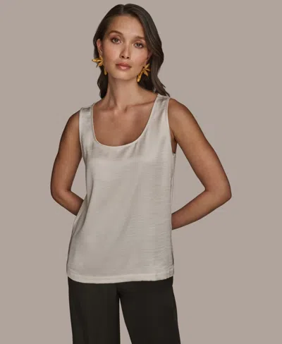 Donna Karan Women's Satin Scoop-neck Tank Top
