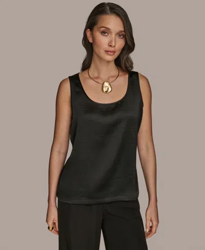 Donna Karan Women's Satin Scoop-neck Tank Top