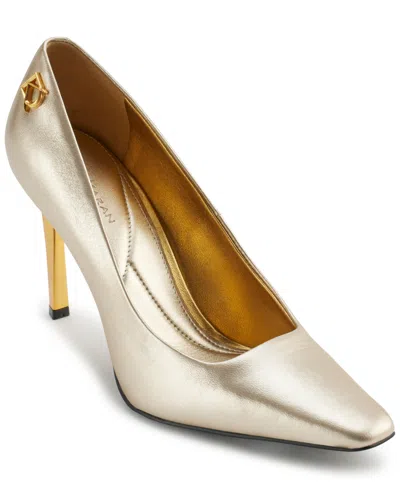 Donna Karan Women's Savita High Slip-on Pumps In White Gold,gold