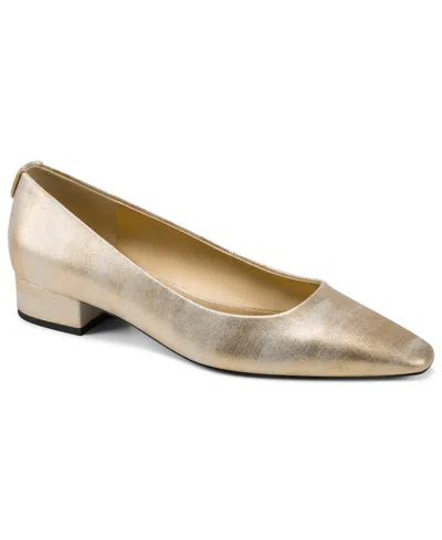 Donna Karan Women's Savita Ii Snip Toe Flats In Gold