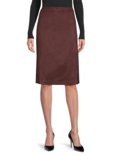 Donna Karan Women's Seamed Pencil Skirt In Mulberry