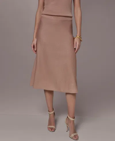 Donna Karan Women's Sequin Detail Midi Skirt In Neutral
