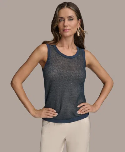 Donna Karan Women's Sequin Embellished Sleeveless Top