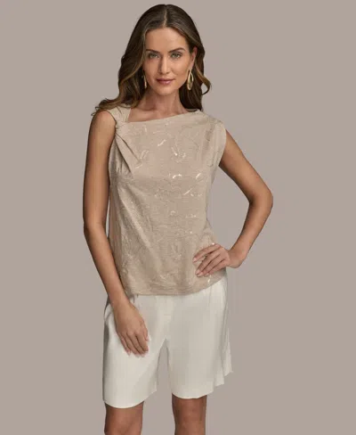 Donna Karan Women's Sequin Embellished Sleeveless Top
