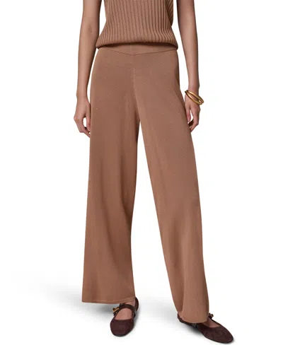 Donna Karan Women's Sequin Wide-leg Pull-on Pants In Brown