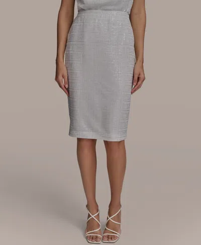 Donna Karan Women's Sequined Pencil Skirt In Tuscan Grey