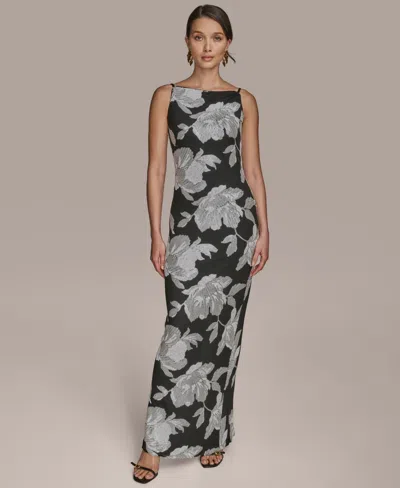 Donna Karan Women's Sequined Sleeveless Gown