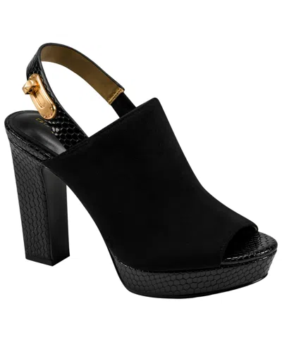 Donna Karan Women's Serenity Platform Slingback Sandals In Black