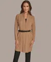 Donna Karan New York Belted Cardigan In Brown