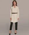 Donna Karan Women's Belted Open-front Cardigan In Neutral