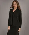 Donna Karan Women's Open Front Cashmere Cardigan In Black
