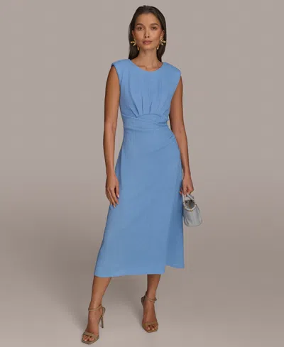 Donna Karan Women's Side-ruched Midi Dress In Cielo
