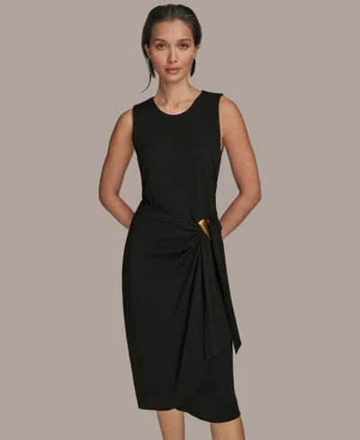 Donna Karan Women's Sleeveless Draped Skirt Dress