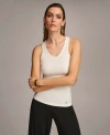 DONNA KARAN WOMEN'S SLEEVELESS FITTED TANK TOP