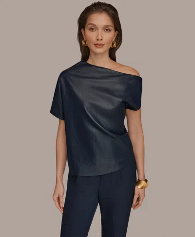 Donna Karan Women's Sleeveless Hem Top In Blue