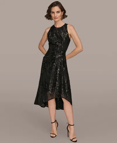 DONNA KARAN WOMEN'S SLEEVELESS SEQUIN DRESS