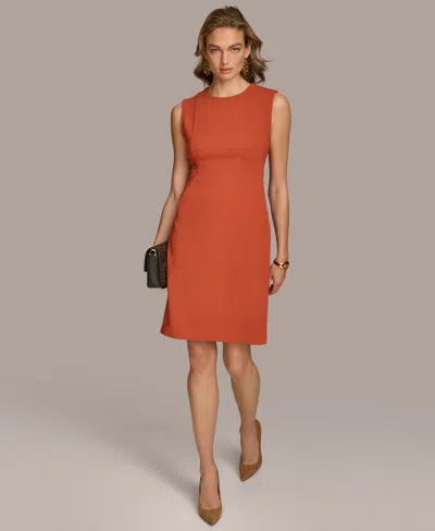 Donna Karan Women's Sleeveless Sheath Dress In Orange