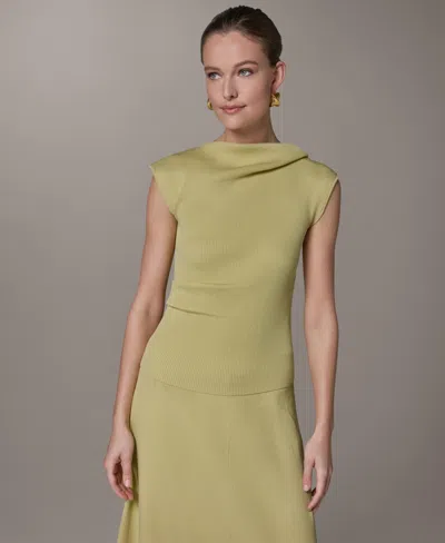 Donna Karan Women's Sleeveless Sweater Top In Green